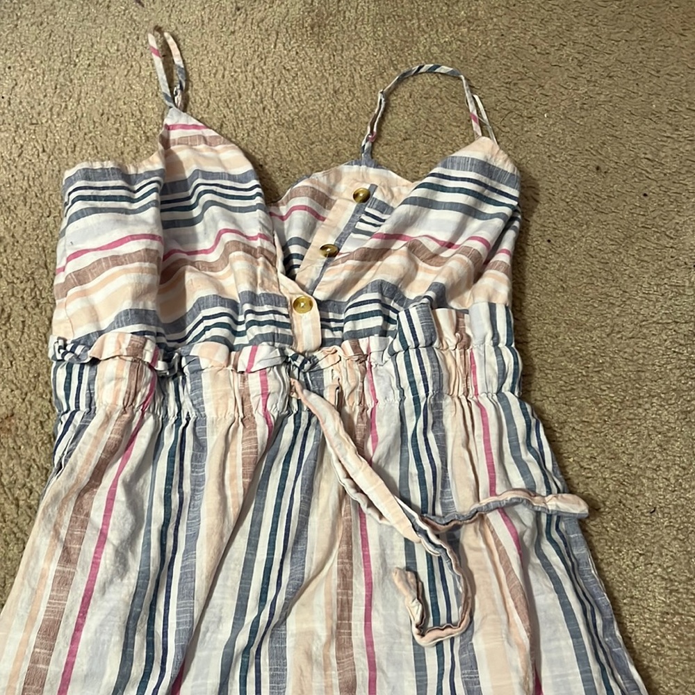 Multi colored dress with buttons